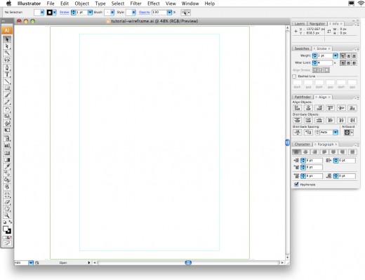 Creating a Website Wireframe in Illustrator